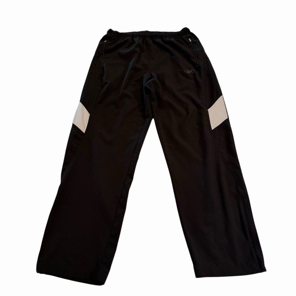 Reebok Sweatpants Joggers Men’s‎ Black Y2K Straight Leg Gym Activewear Medium
